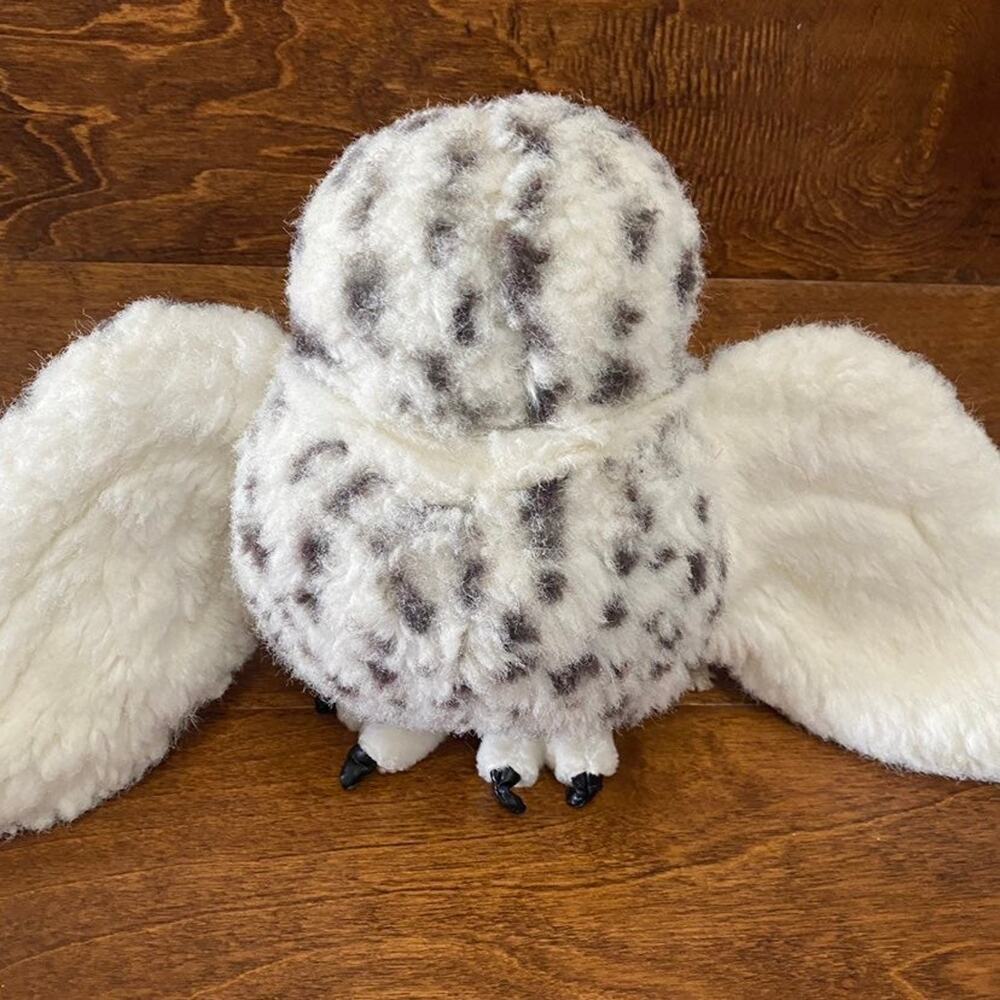 FOLKMANIS Snowy Owl Hand Puppet - Rotating Head and Movable Wings 12" - Picture 3 of 6